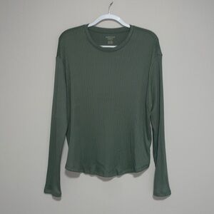 American Eagle Ribbed Long-Sleeve Shirt